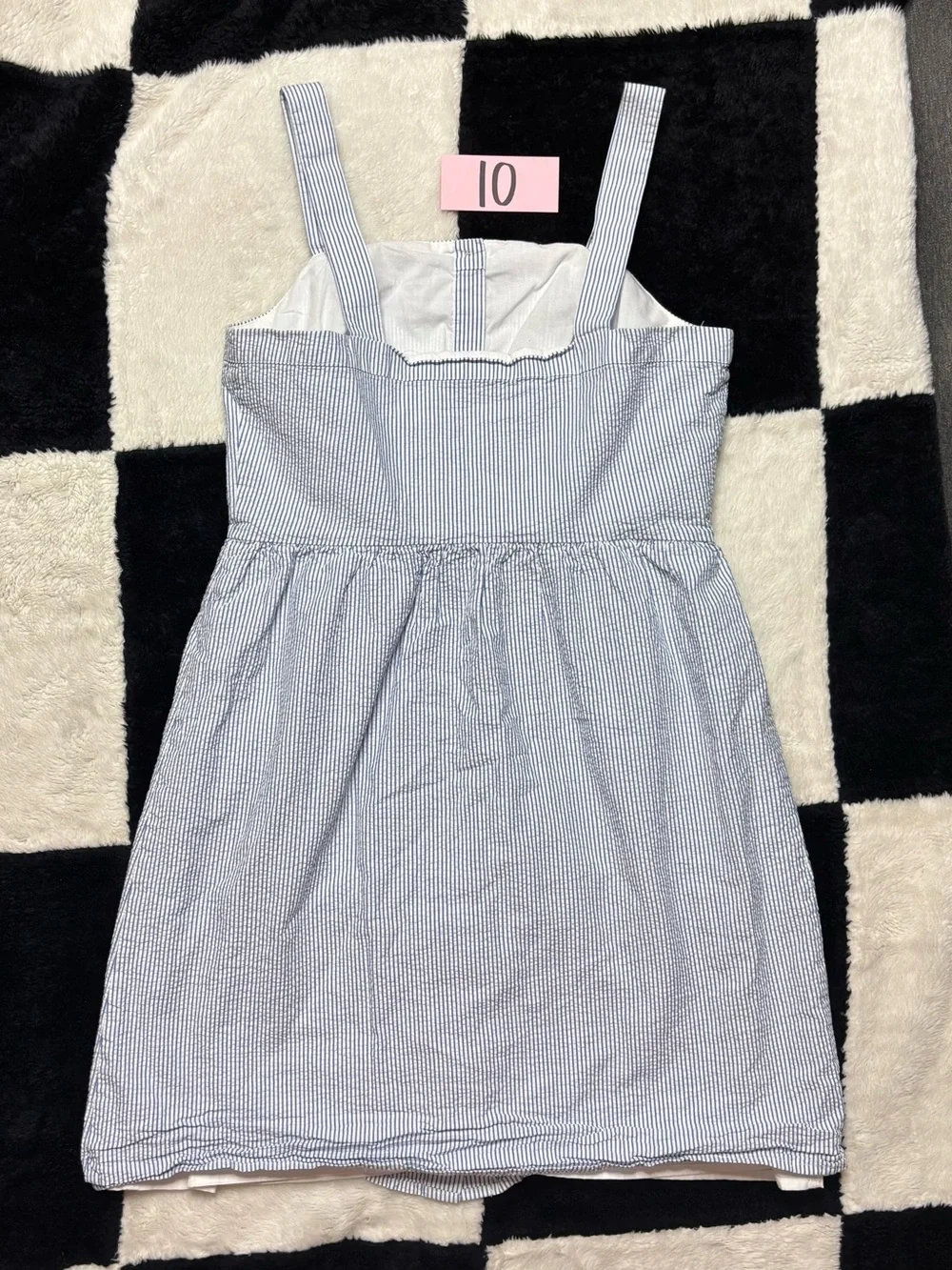Women’s J. Crew Blue Striped Button-Front Sundress